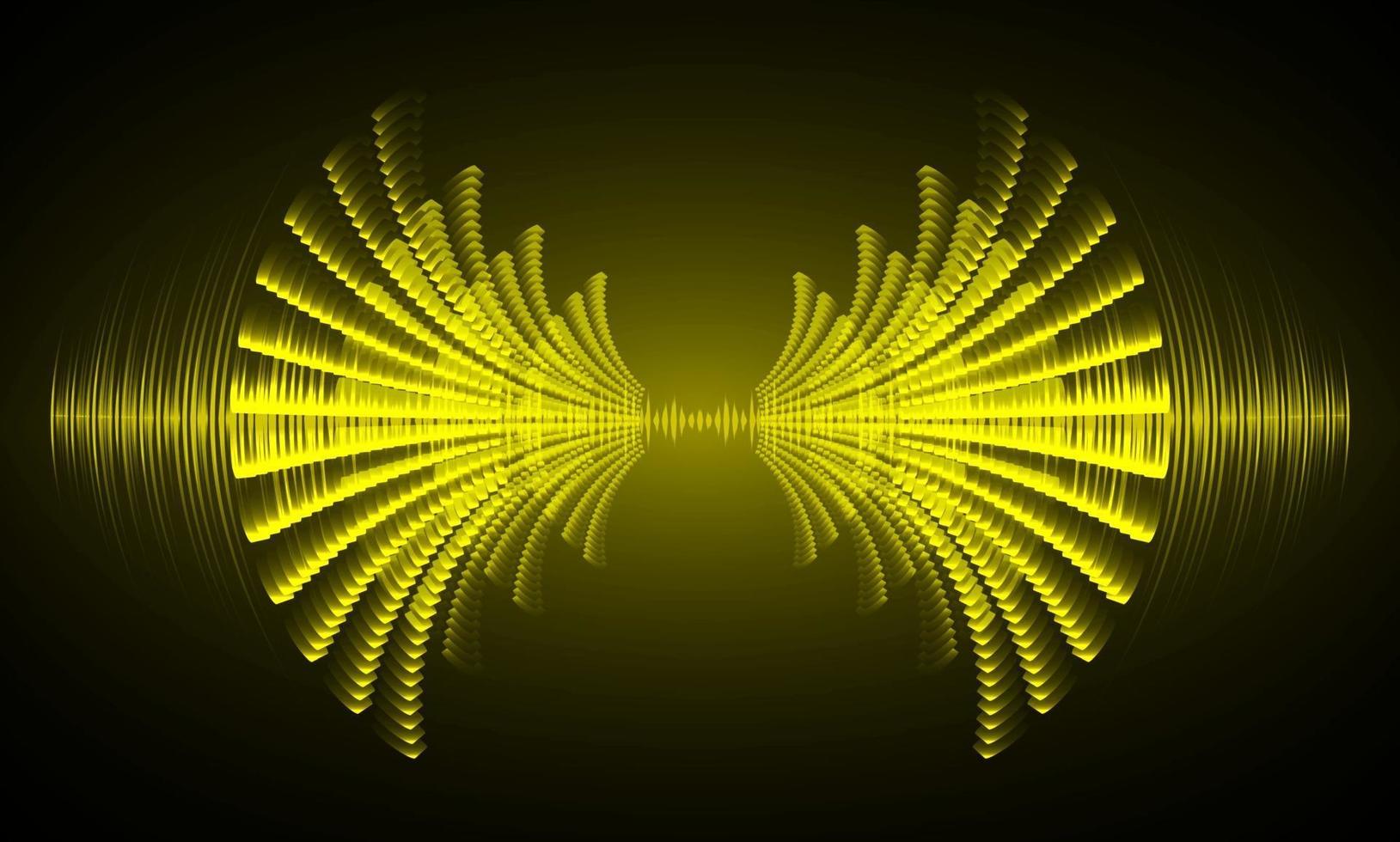 Sound waves oscillating dark light vector