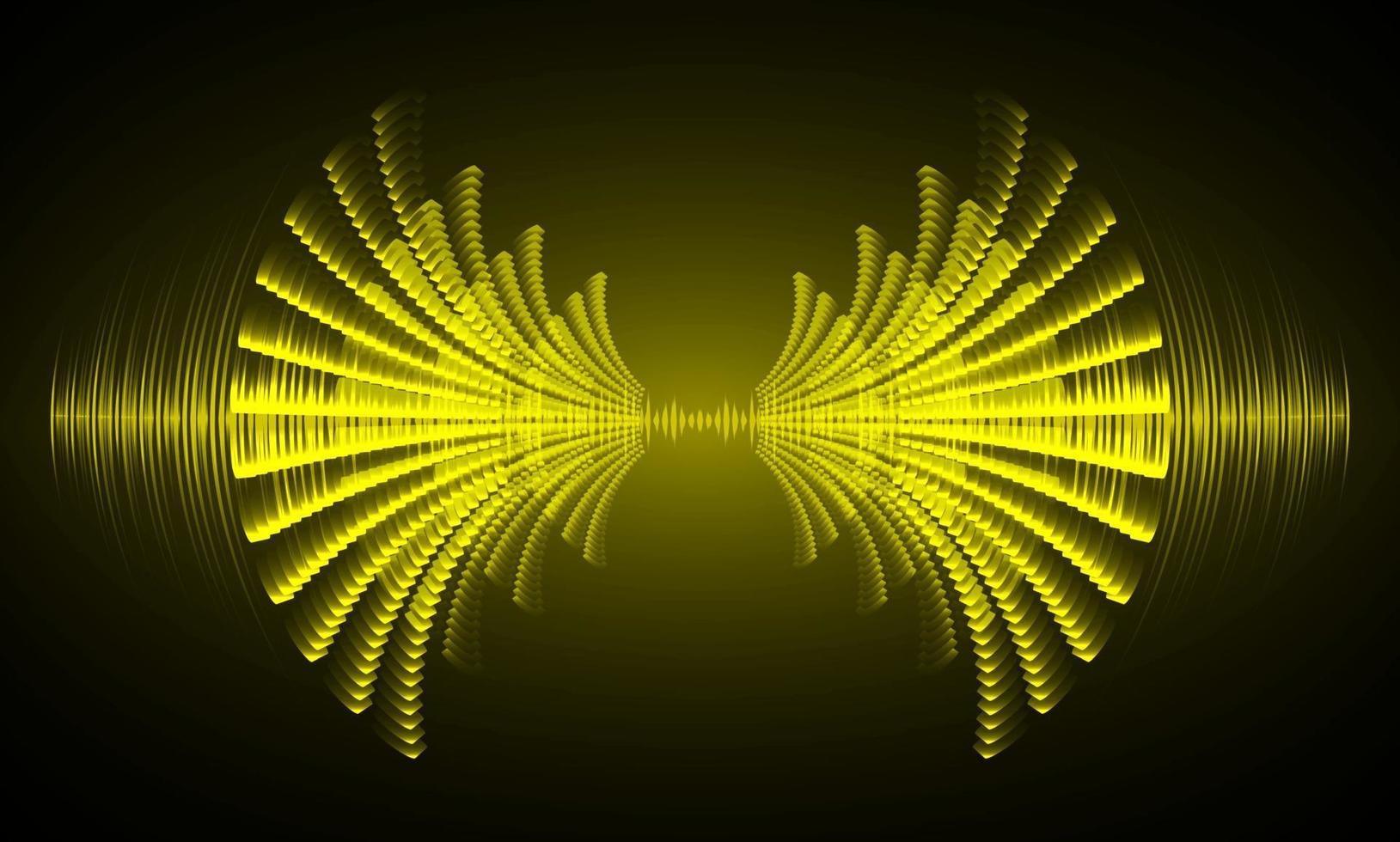 Sound waves oscillating dark light vector