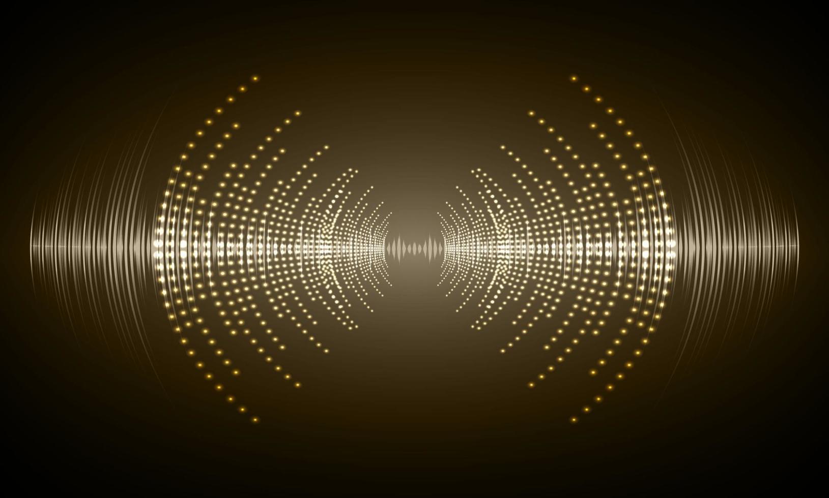 Sound waves oscillating dark light vector