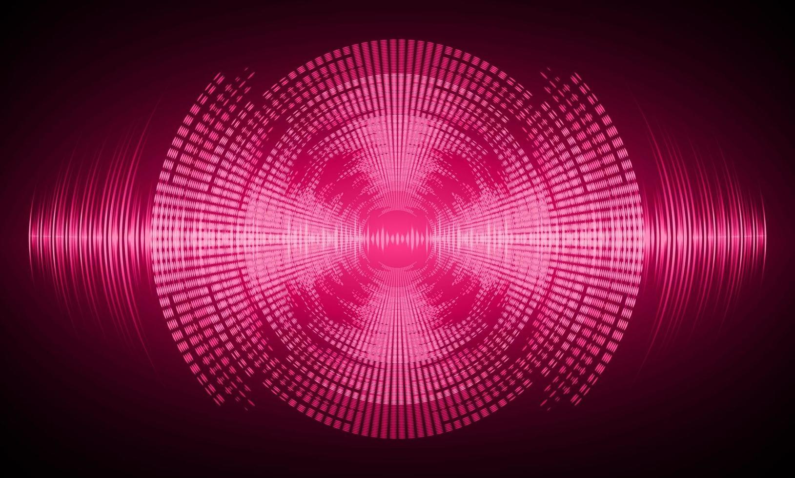 Sound waves oscillating dark light vector