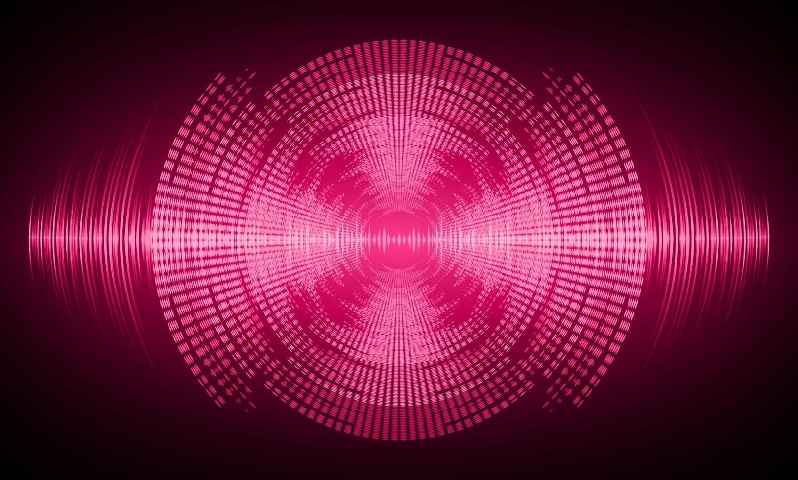 Sound waves oscillating dark light vector