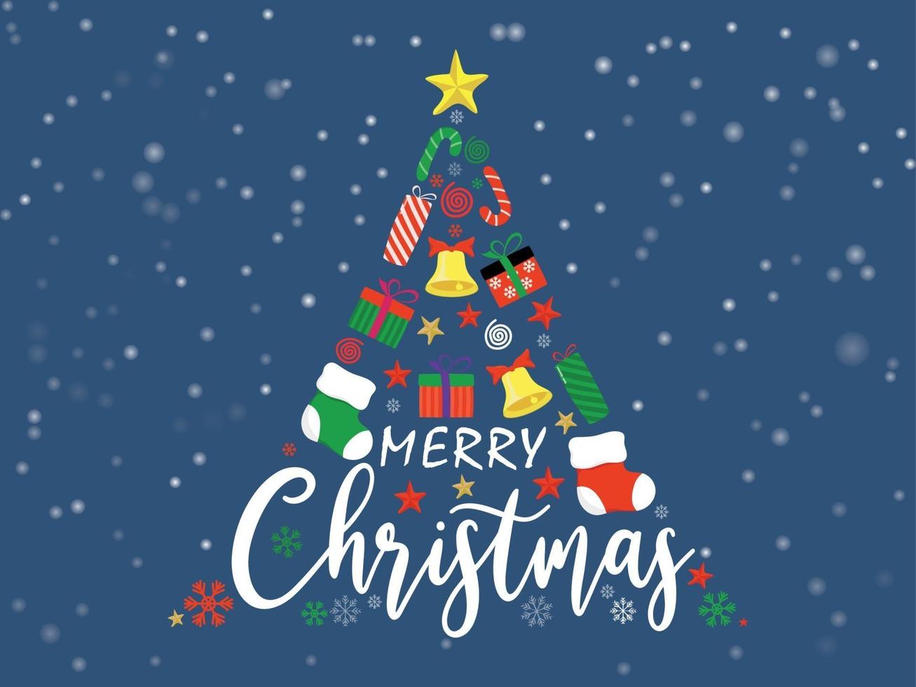 Merry christmas and happy new year background vector