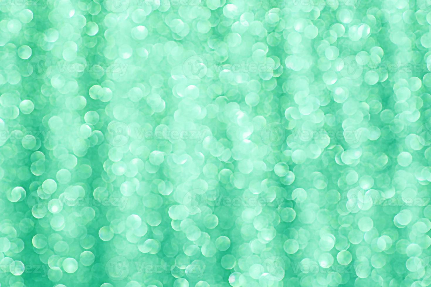Green glitter soft focus light. photo
