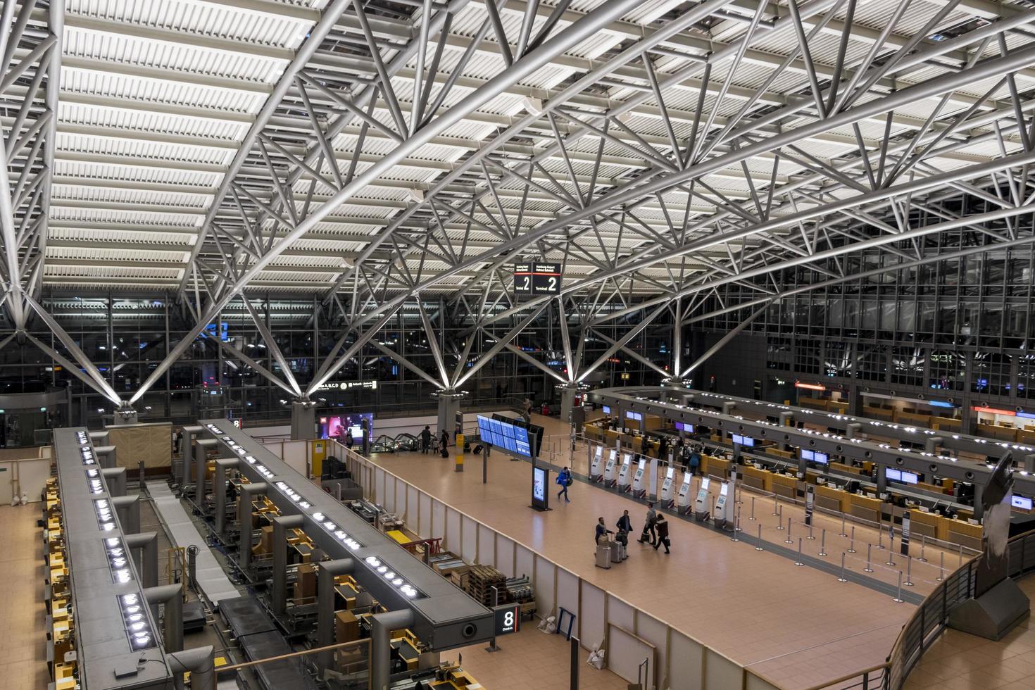 Hamburgo, Alemania- aeropuerto vista desde arriba foto