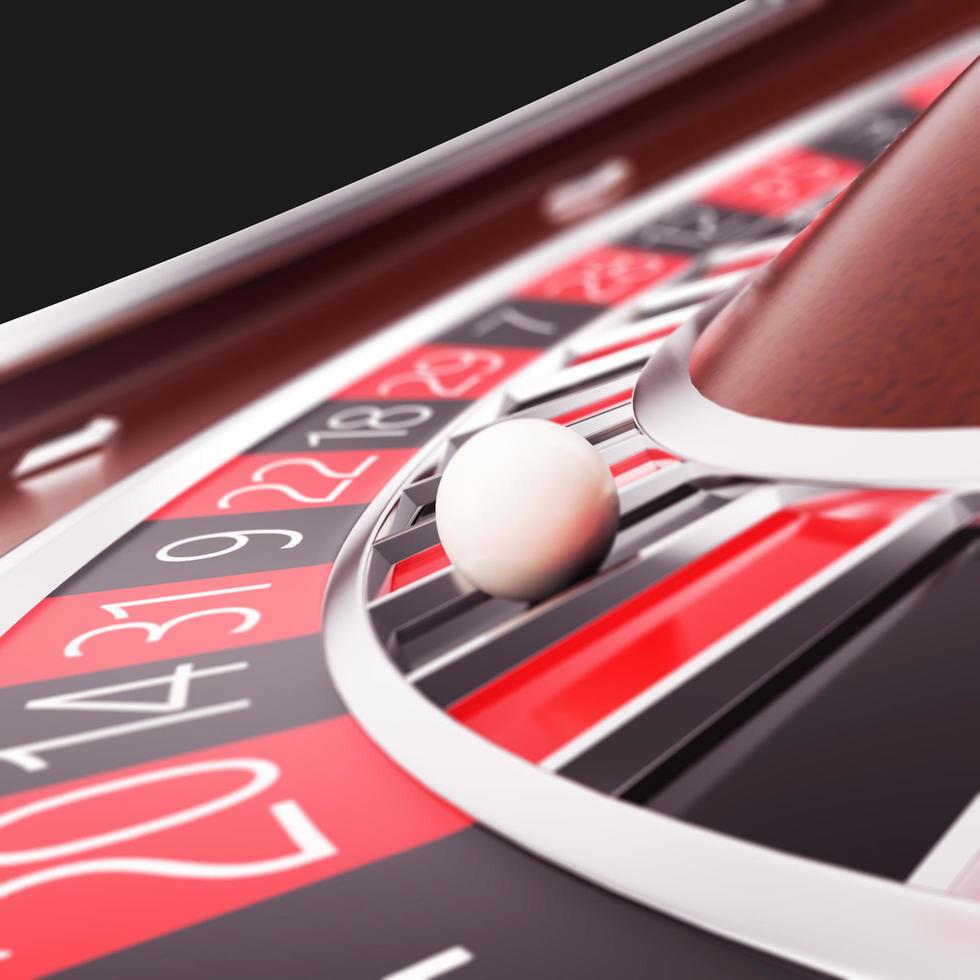 Render casino roulette close up. photo