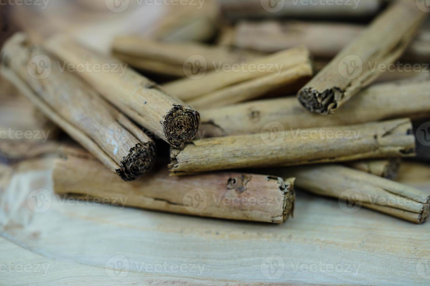 Dried cinnamon sticks and powder photo