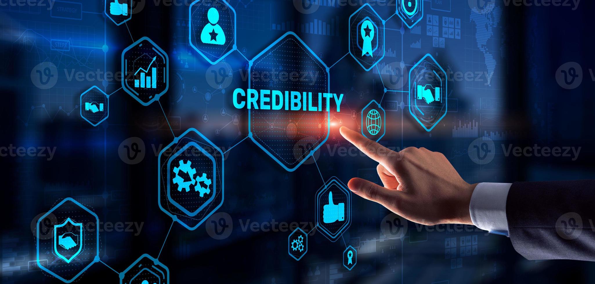 Credibility improvement. Modern business solution concept photo