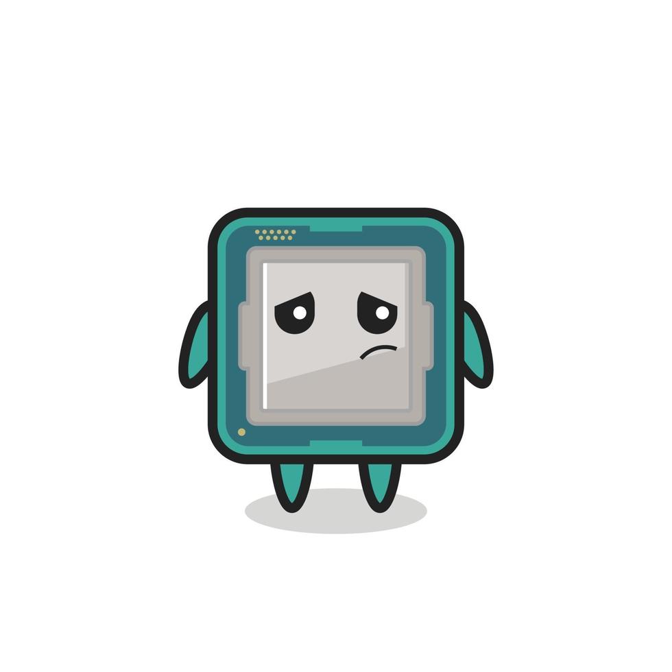 the lazy gesture of processor cartoon character vector