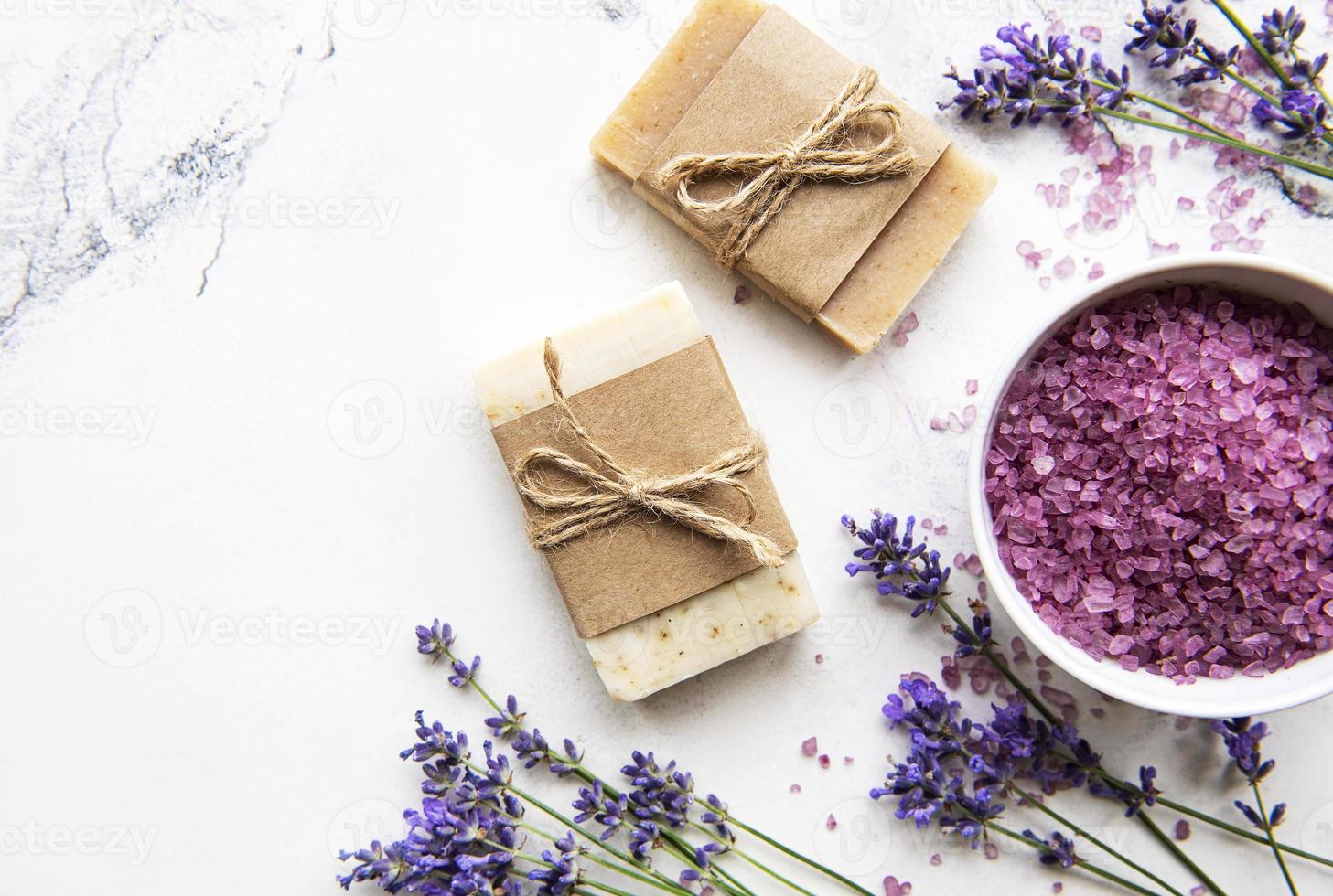 Natural organic SPA cosmetic with lavender. photo