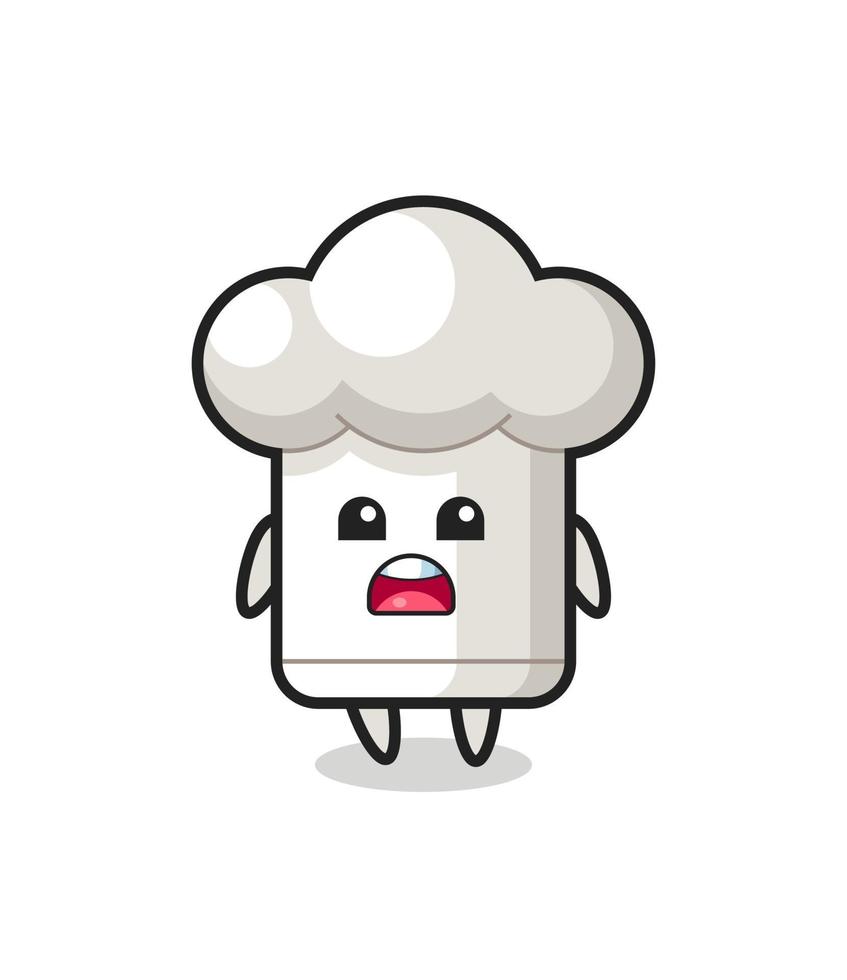 chef hat illustration with apologizing expression, saying I am sorry vector