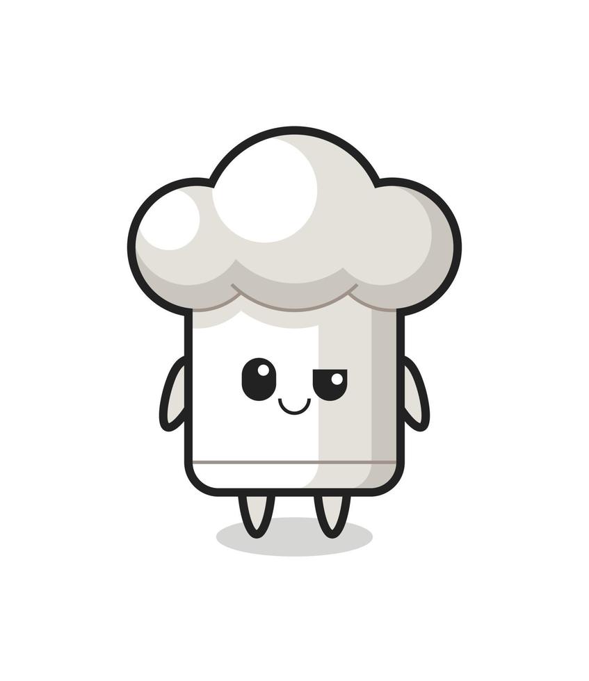 chef hat cartoon with an arrogant expression vector