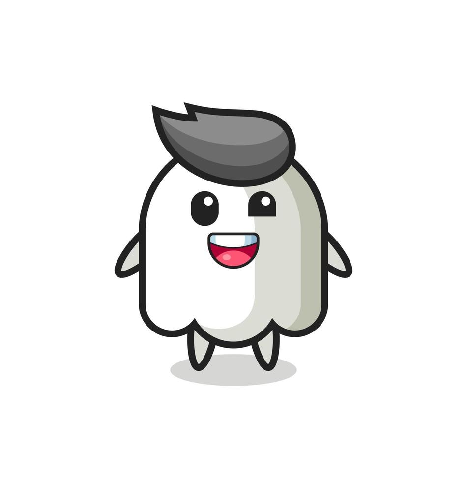 illustration of an ghost character with awkward poses vector