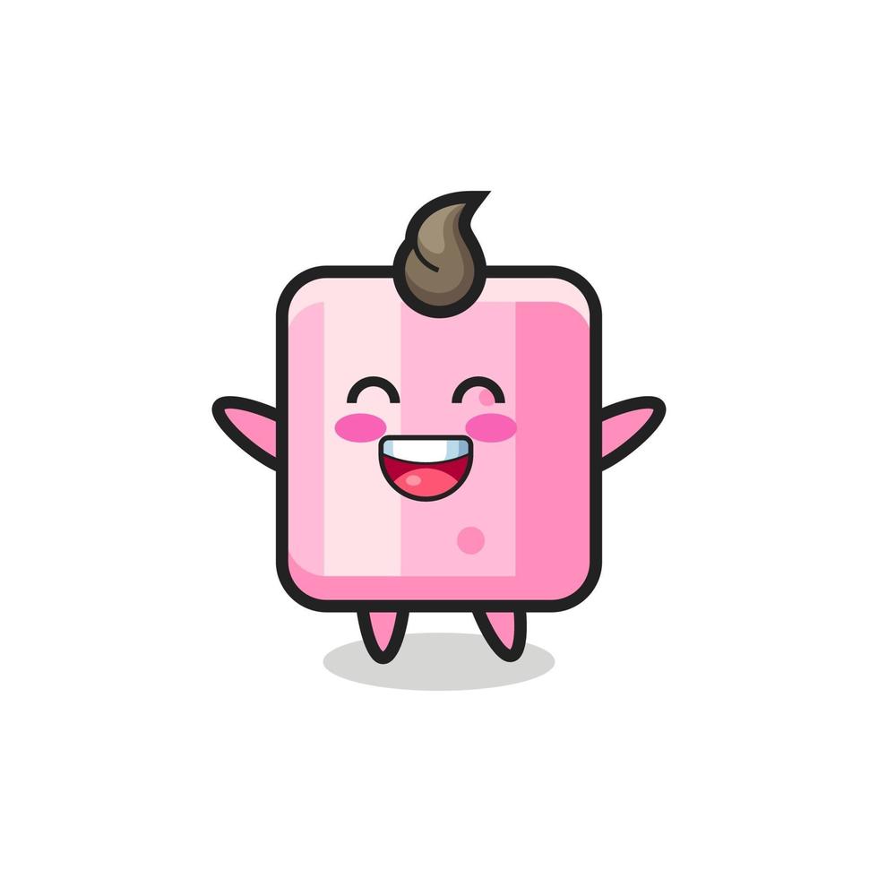 happy baby marshmallow cartoon character vector