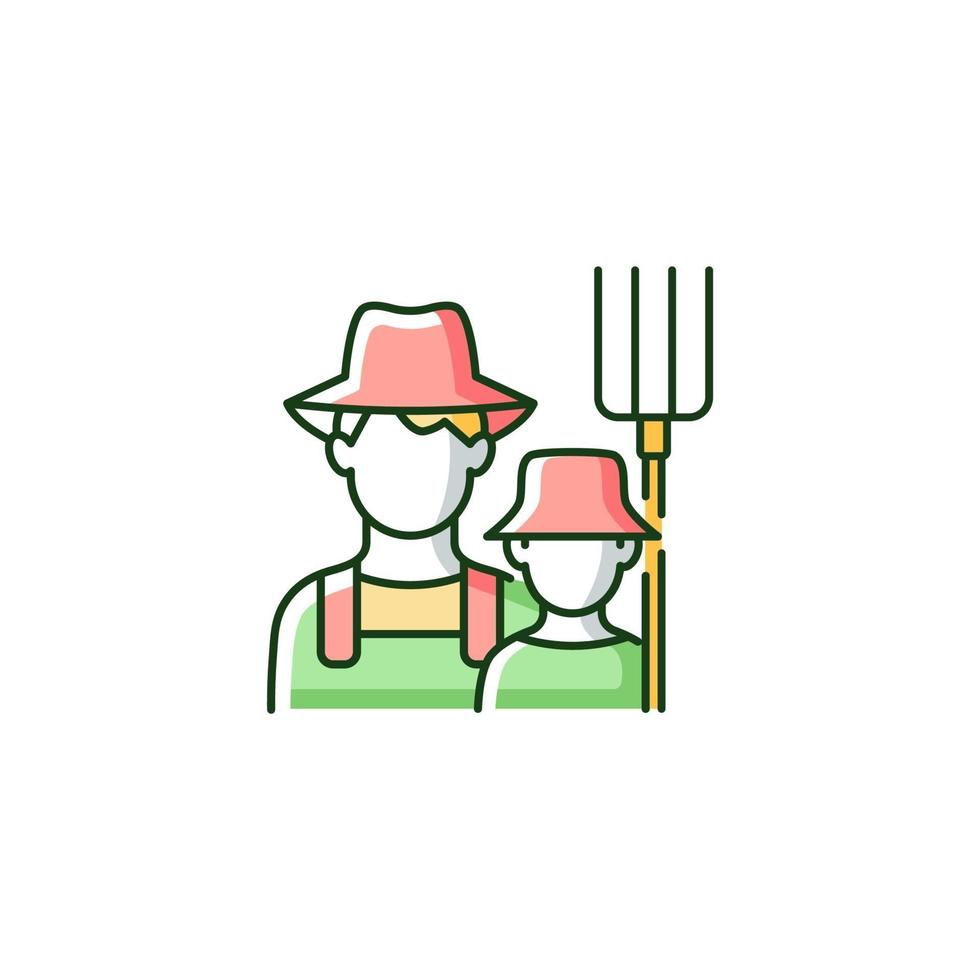 Subsistence farming RGB color icon vector