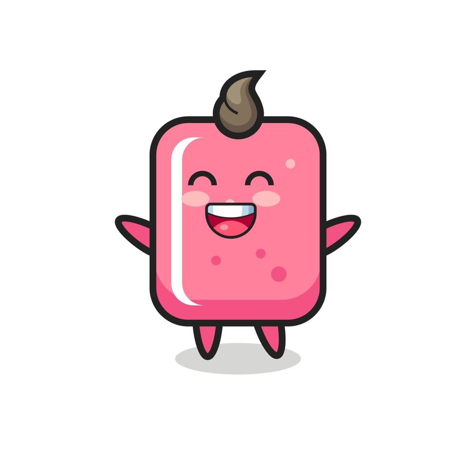 personaje de dibujos animados de chicle de bebé feliz vector