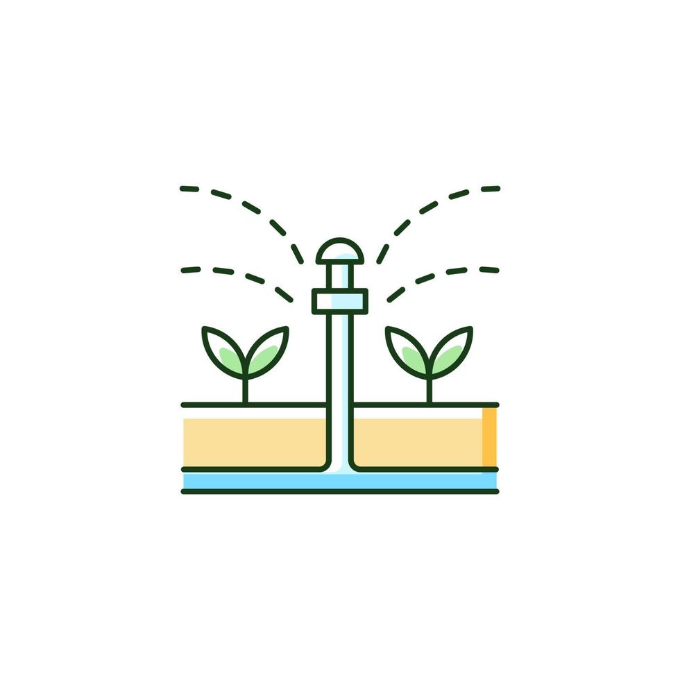 Irrigation device RGB color icon vector