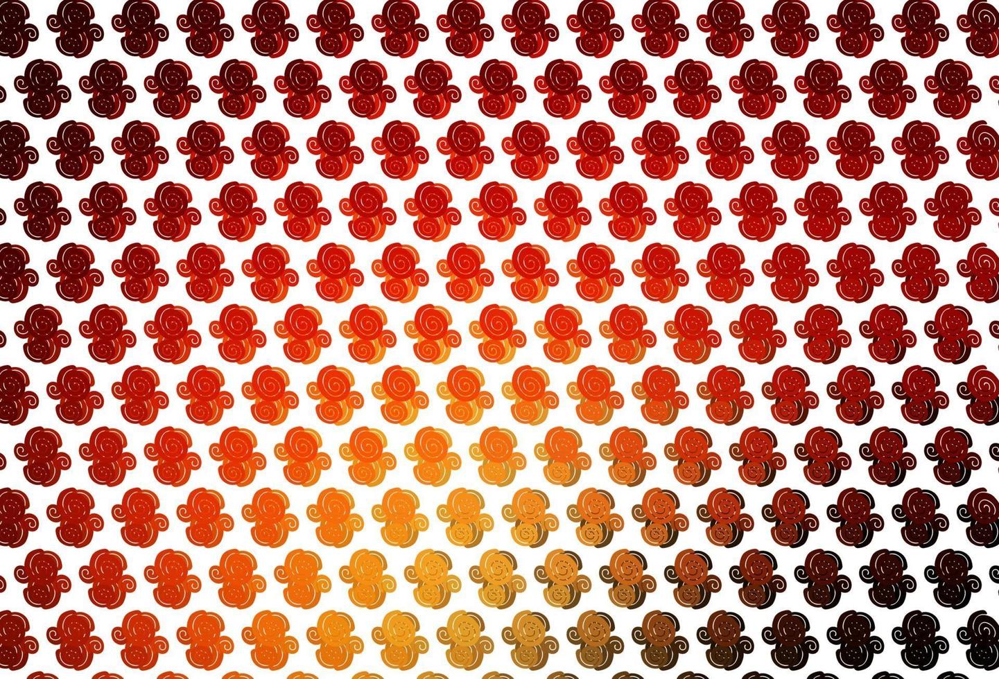 Light Red, Yellow vector template with lava shapes.