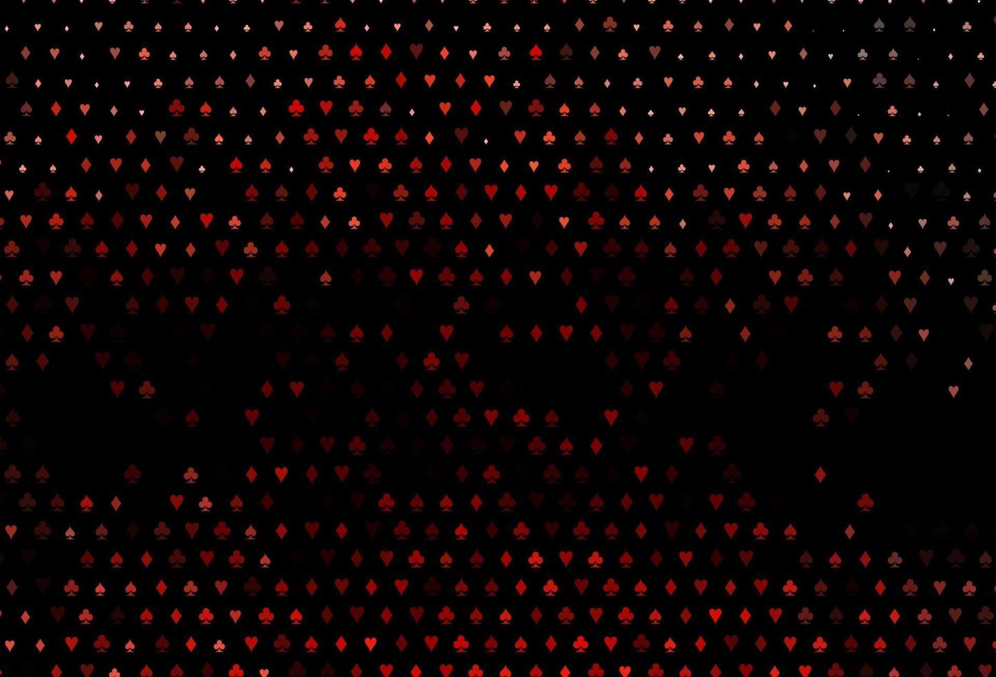 Dark Red vector texture with playing cards.