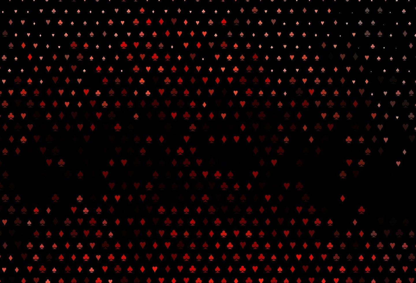 textura de vector rojo oscuro con naipes.