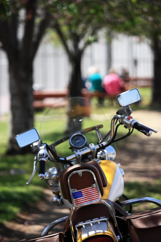 foto de una gran motocicleta americana