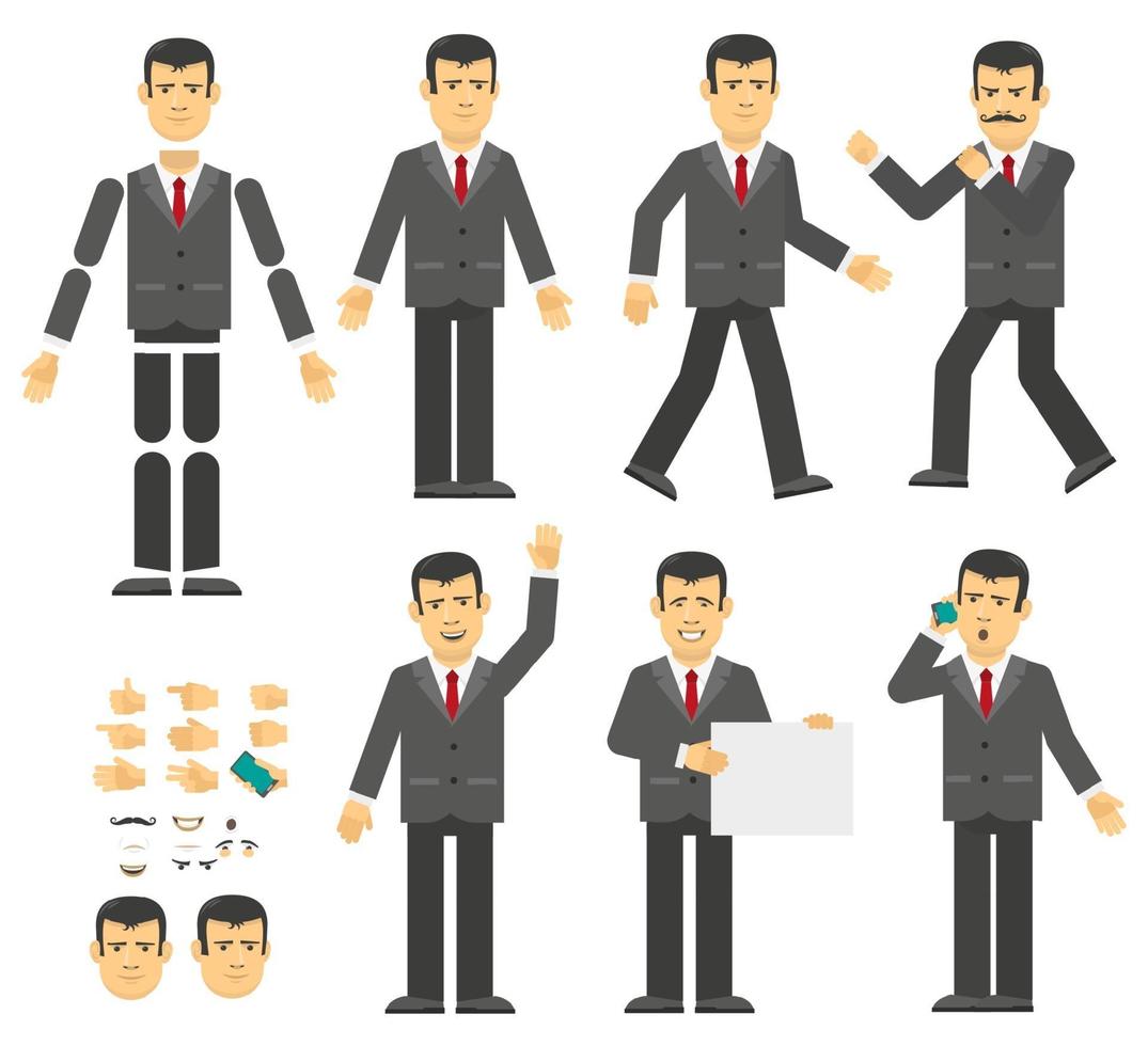 Businessman Constructor. Perhaps create your own posture and gestures vector