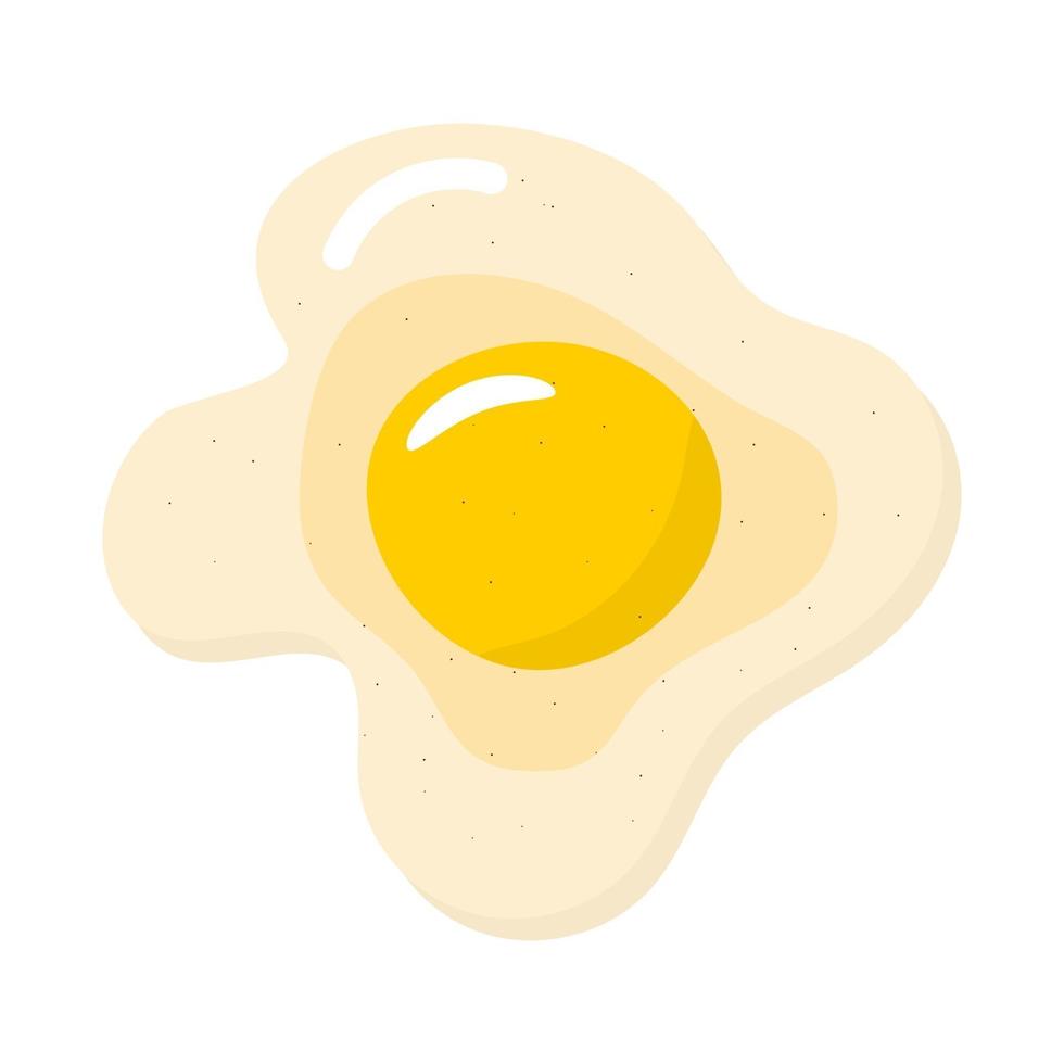 huevos revueltos aislados sobre fondo blanco. vector