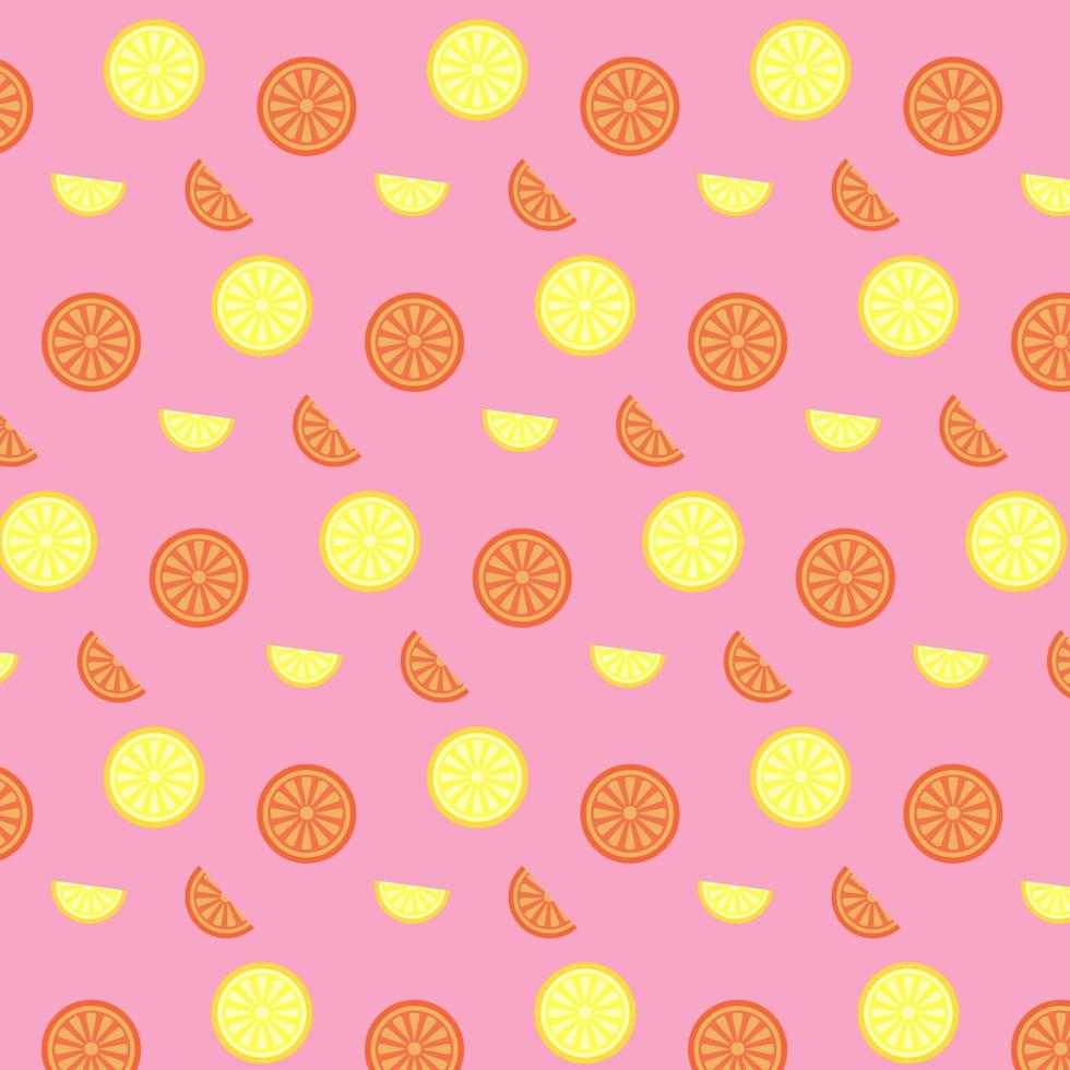 Seamless pattern with citrus fruit vector