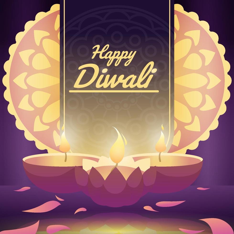 Elegant Diwali Background Template vector