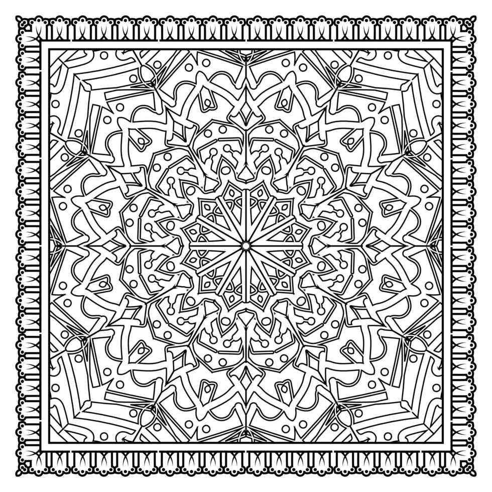 flor mehndi para henna, mehndi, tatuaje, decoración vector