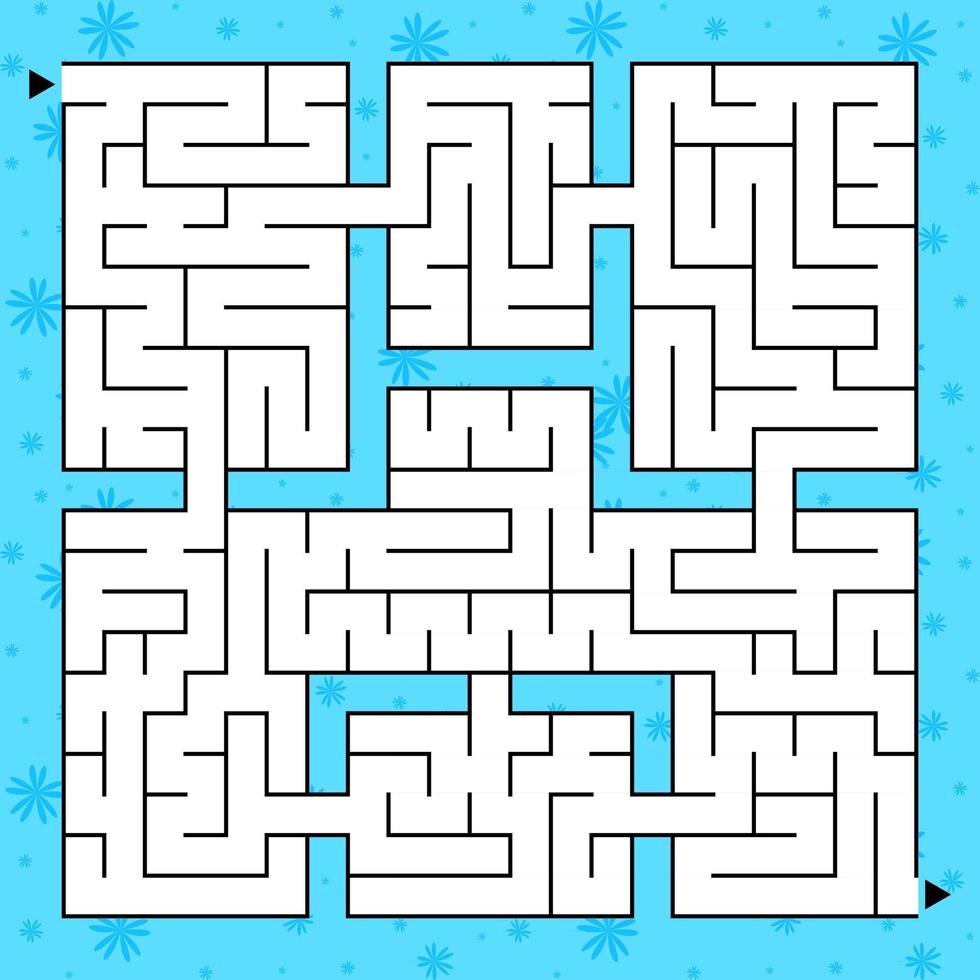 Abstract square isolated labyrinth. vector
