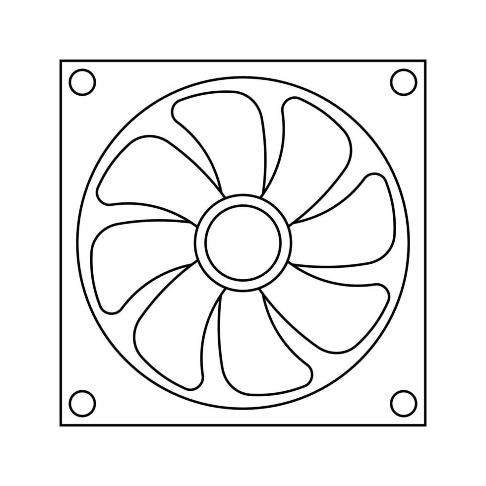 Simple illustration of fan or cooling system vector