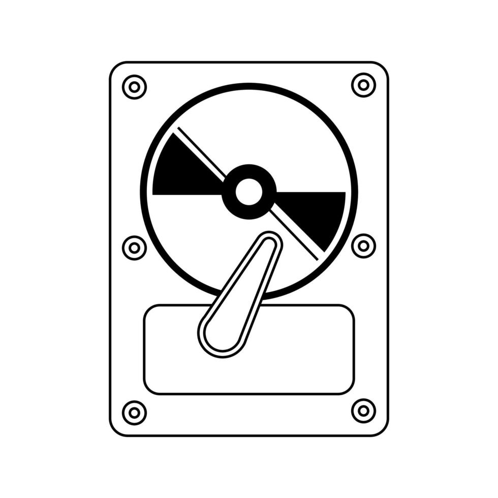 Simple illustration of compact disk or hard drive disc vector