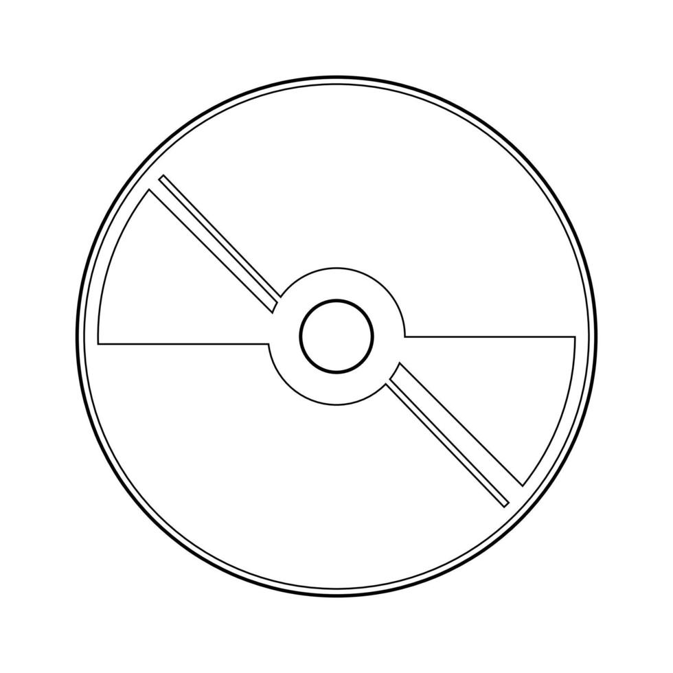 Ilustración simple de disco compacto o disco duro. vector