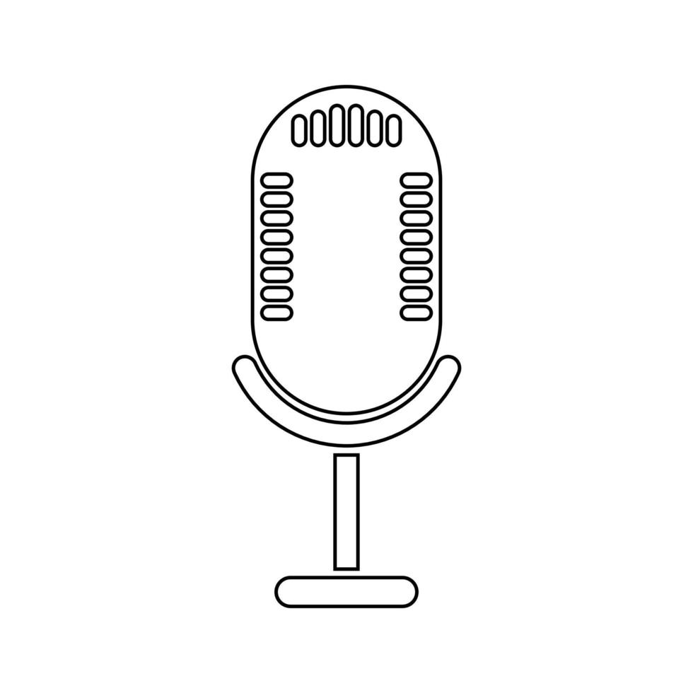 Simple illustration of microphone Personal computer component icon vector