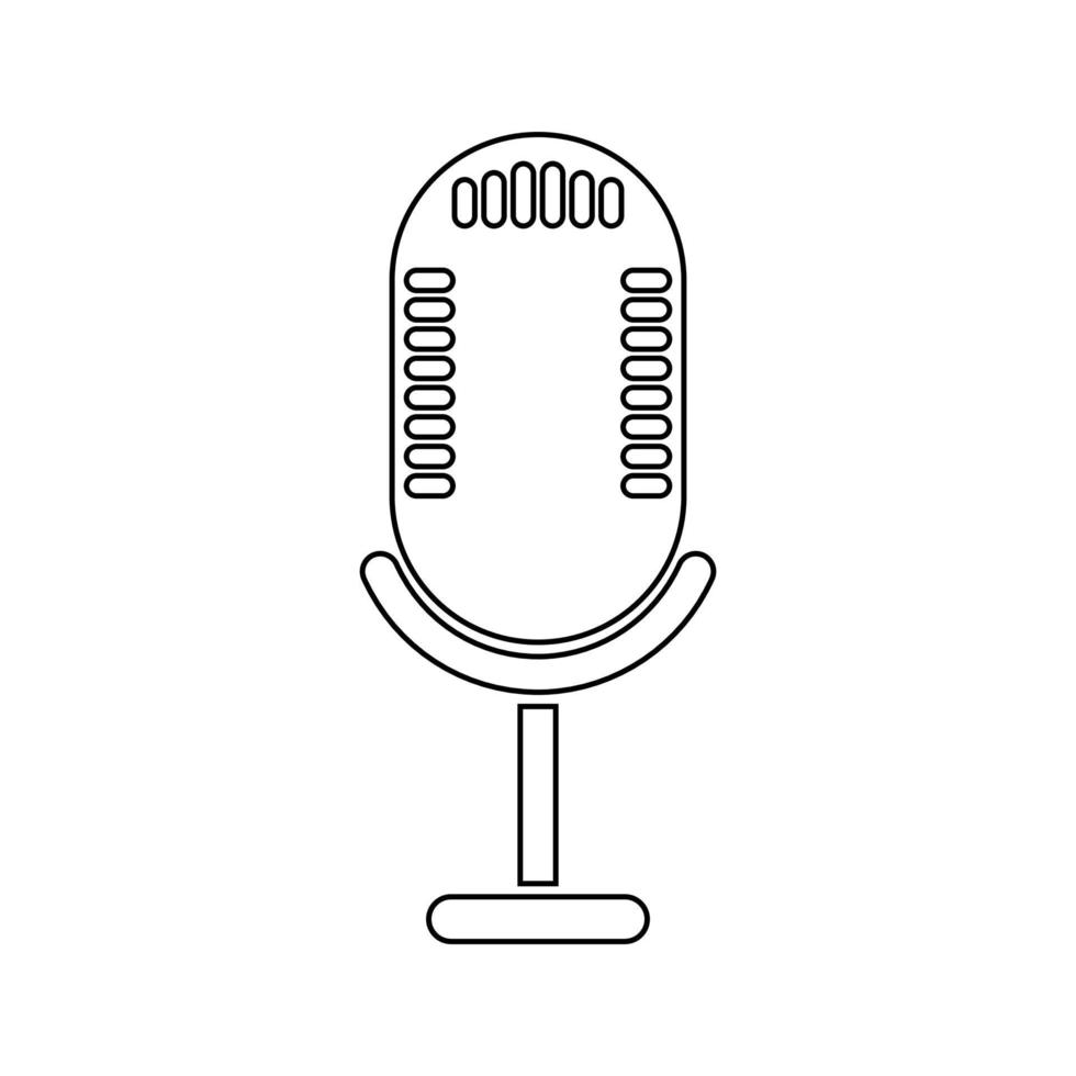 Simple illustration of microphone Personal computer component icon vector