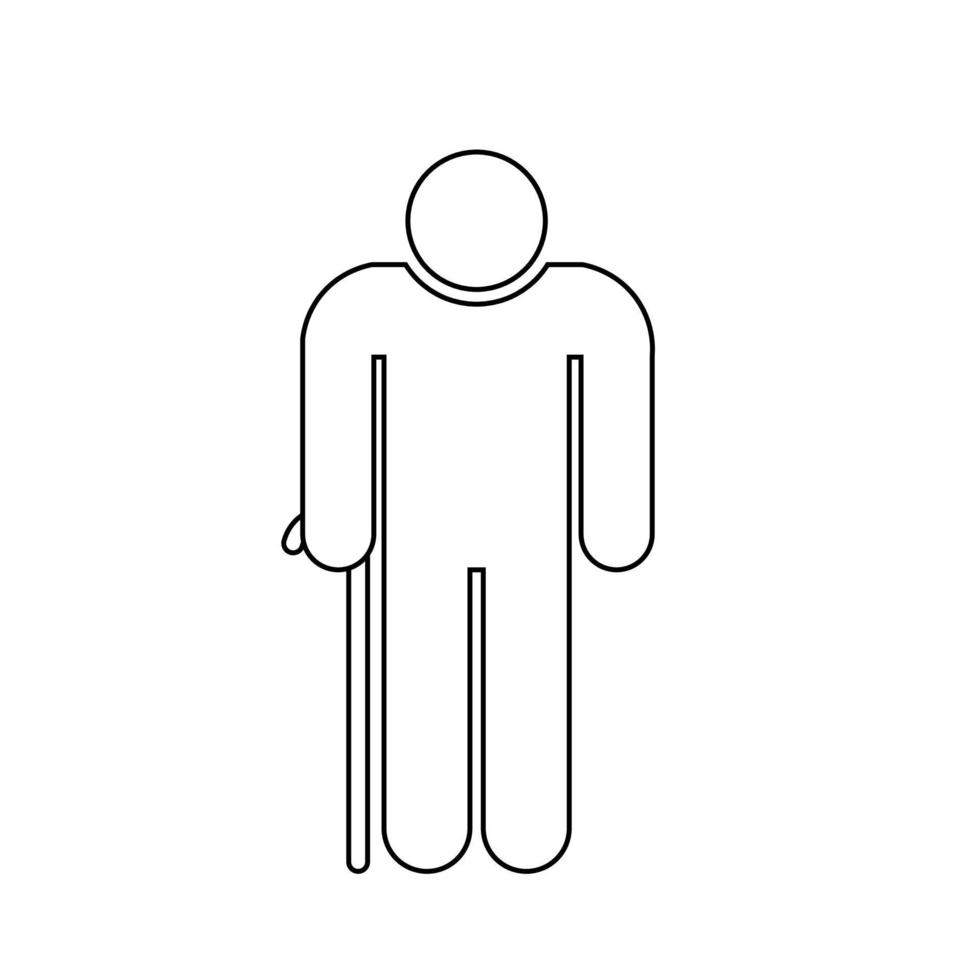 Old man icon People in motion active lifestyle sign vector