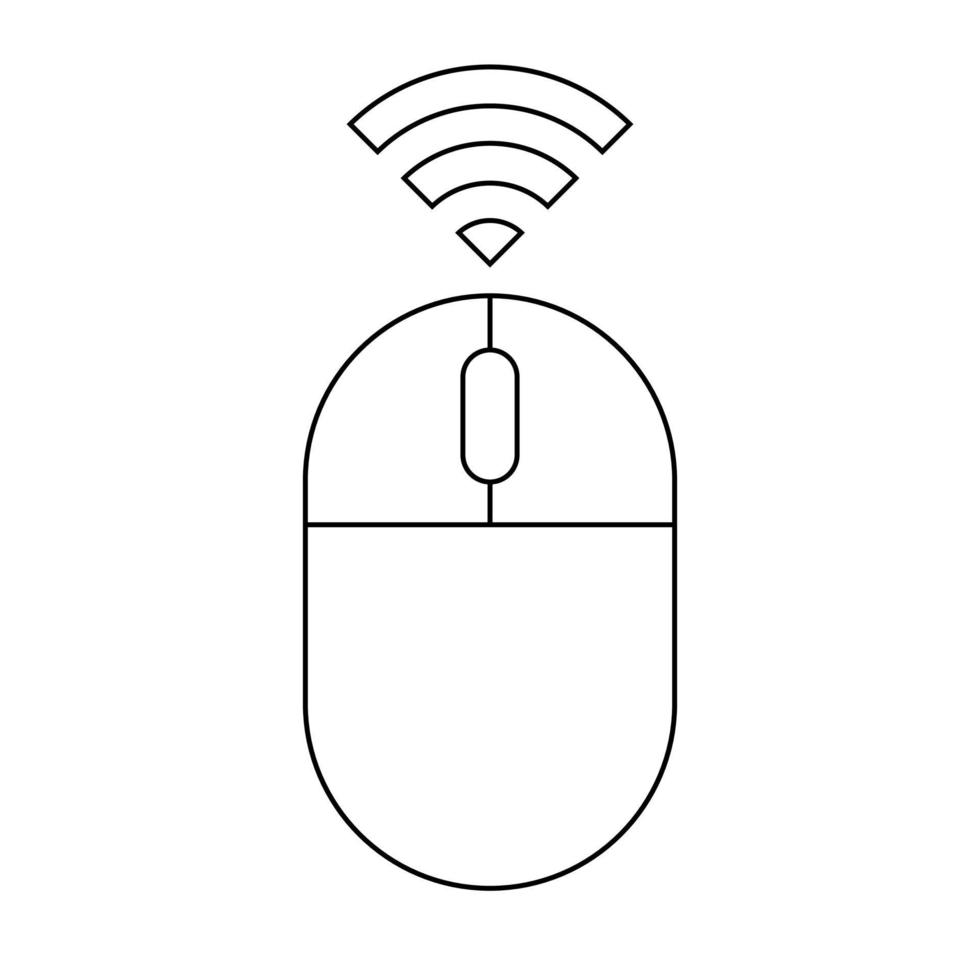 Simple illustration of mouse Personal computer component icon vector
