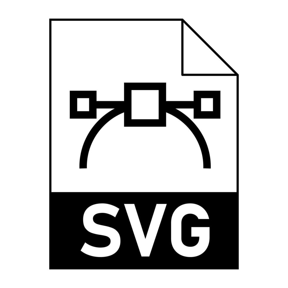 Modern flat design of SVG file icon for web vector