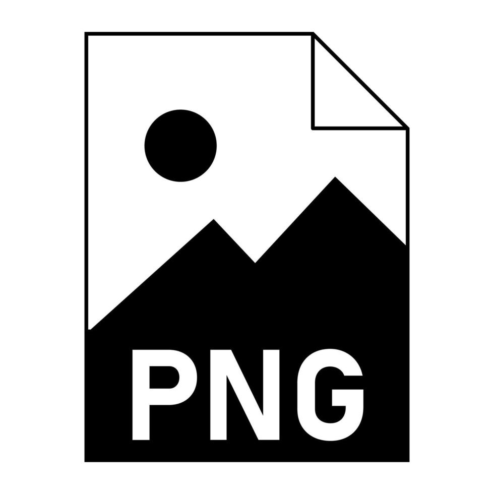 diseño plano moderno del icono de archivo png para web vector