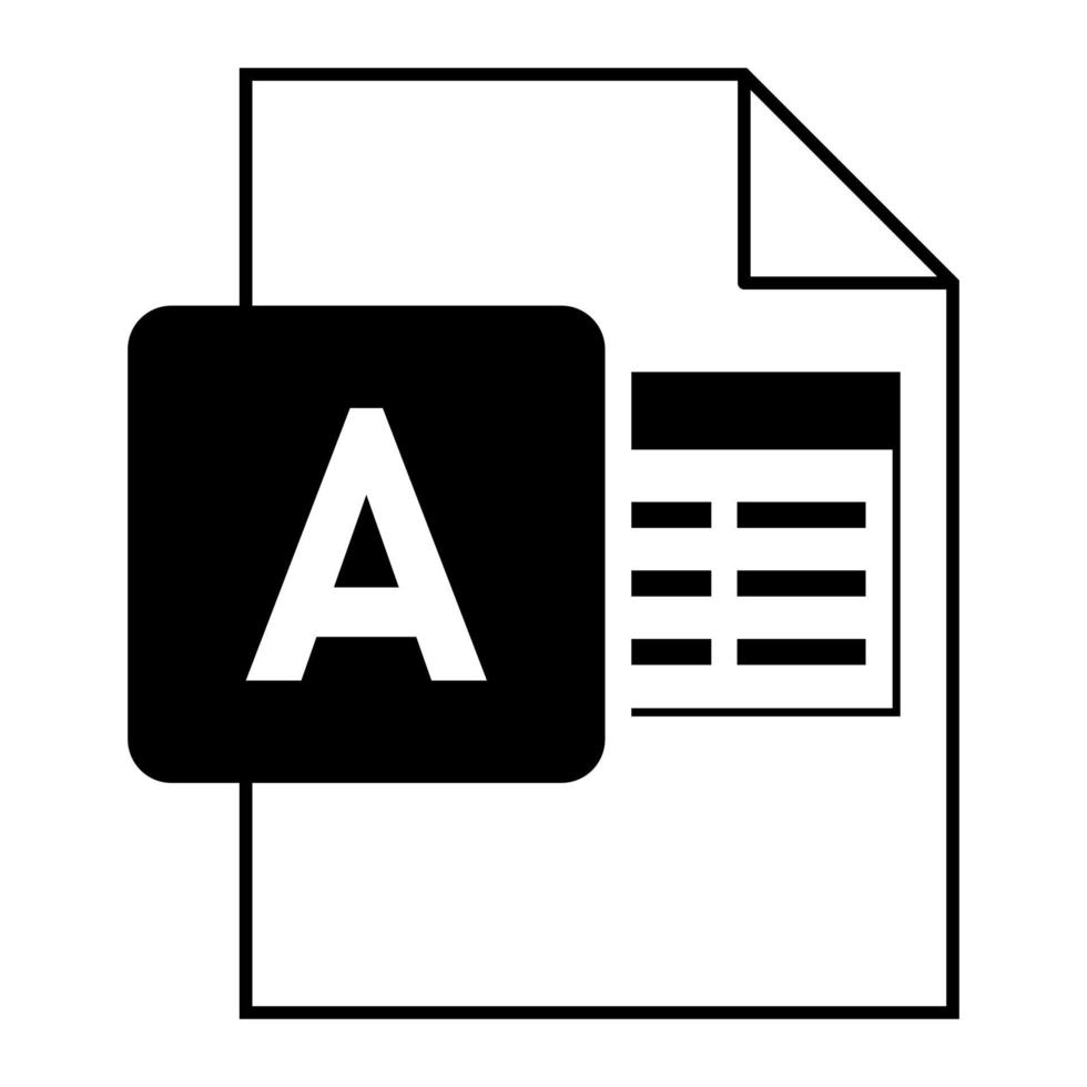 diseño plano moderno del icono de archivo de base de datos accdb logo vector