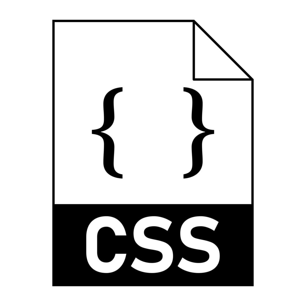 Modern flat design of CSS file icon for web 3399502 Vector Art at Vecteezy