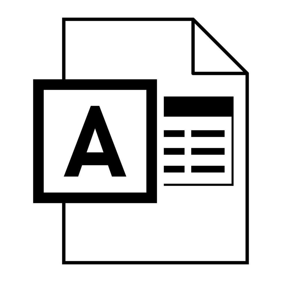 Modern flat design of logo ACCDB database file icon vector