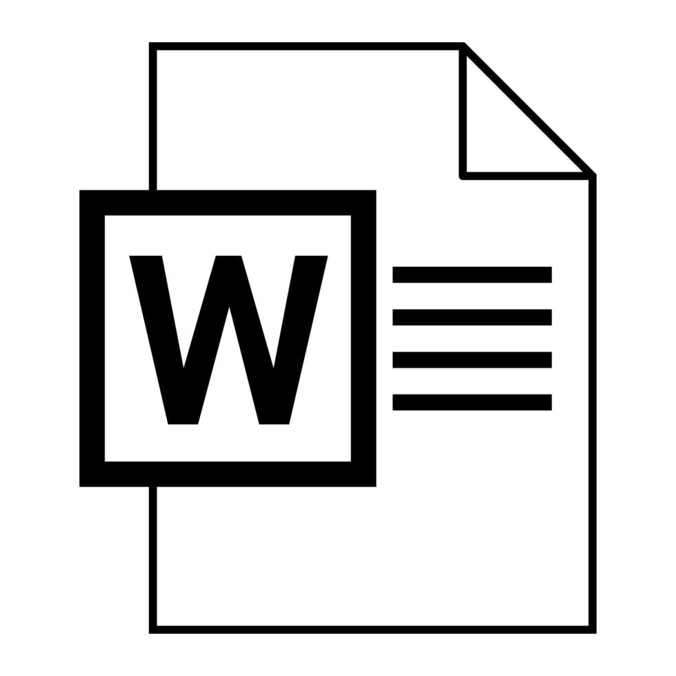 Modern flat design of logo DOC file icon vector