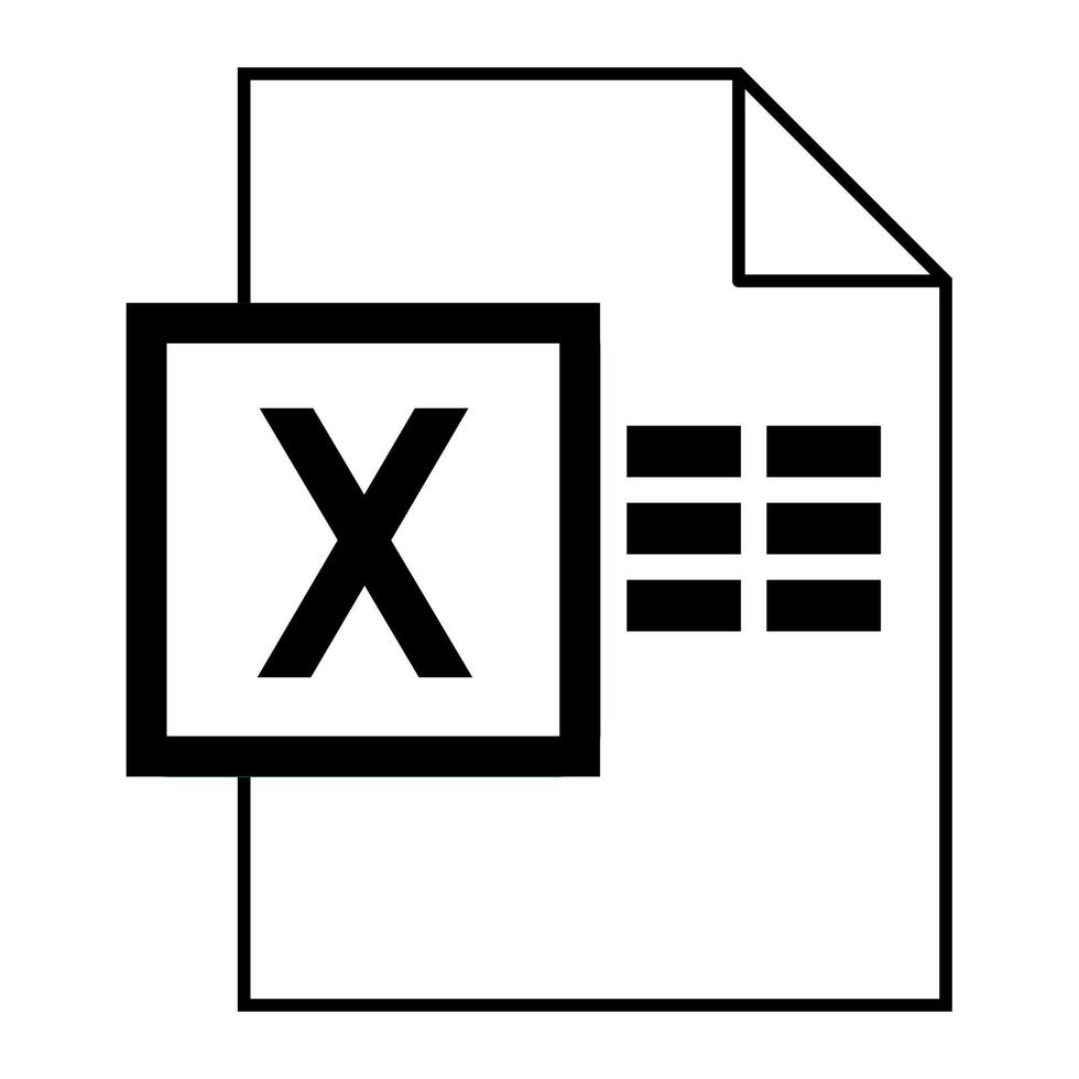 diseño plano moderno del icono de archivo de logotipo xls vector