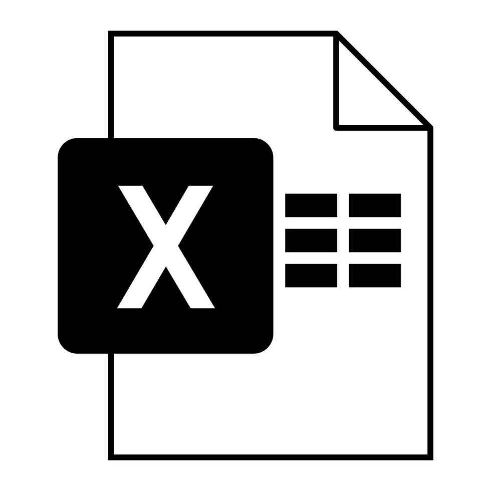 diseño plano moderno del icono de archivo de logotipo xls vector