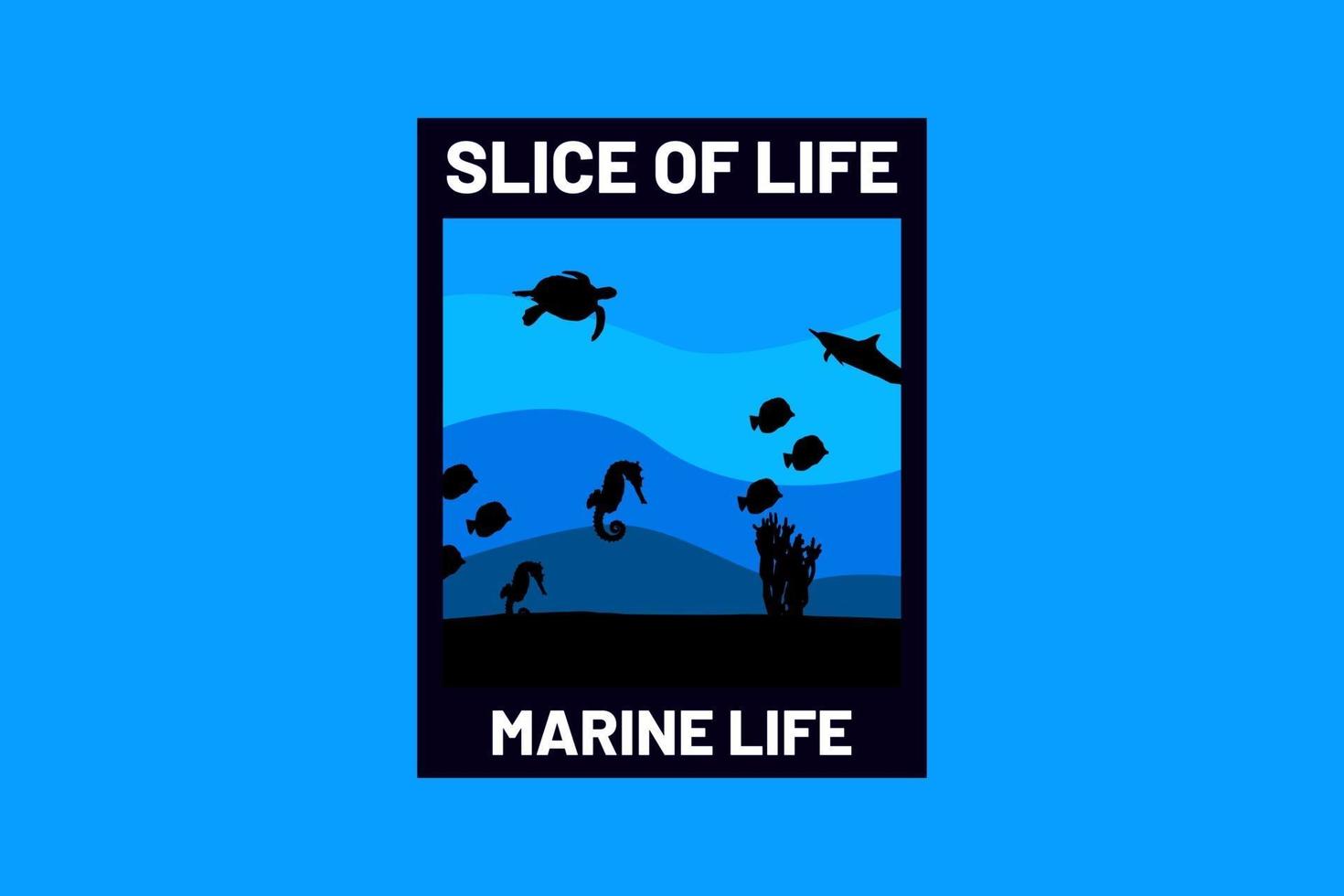 slice of life  silhouette retro t shirt design vector