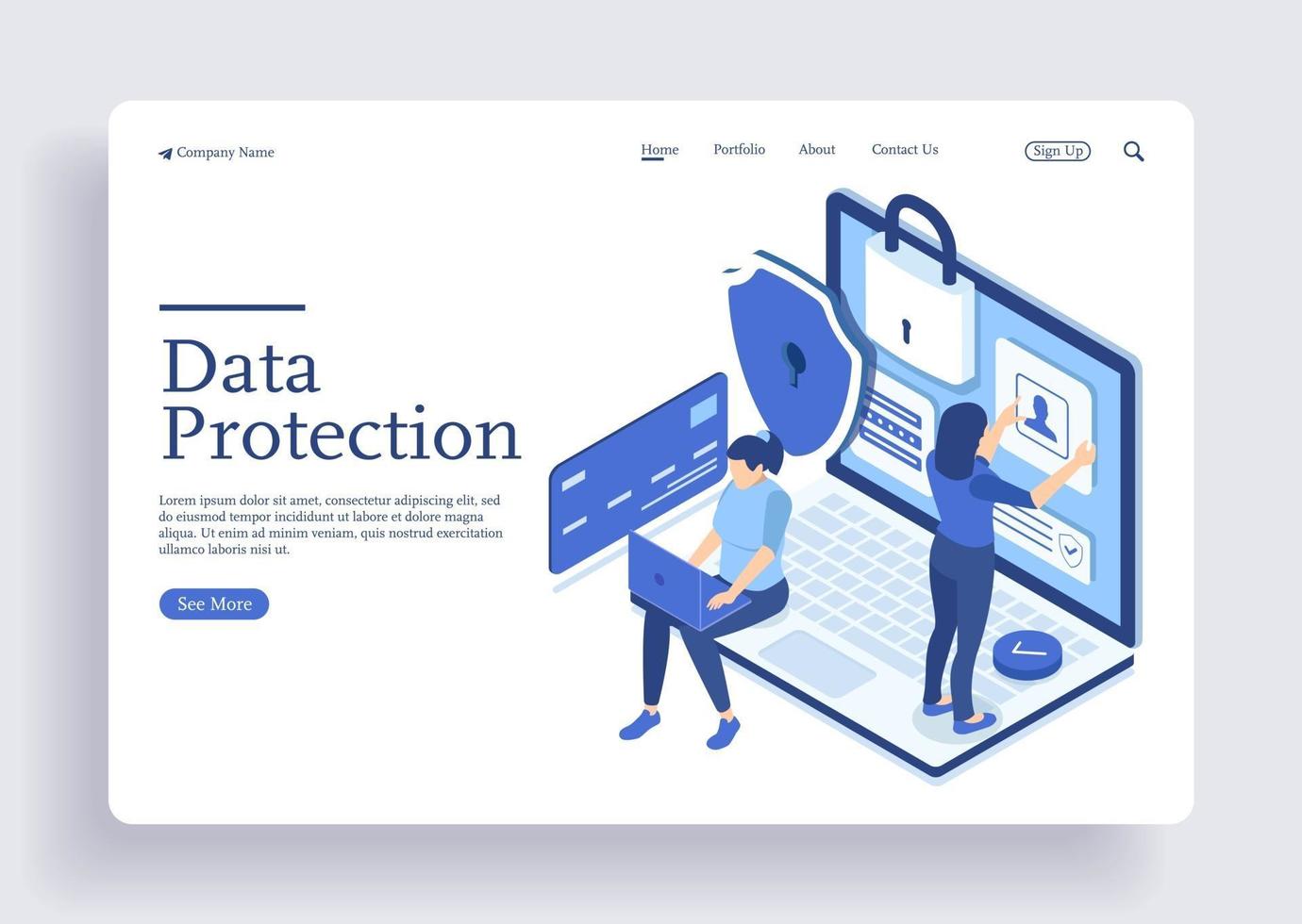 Data protection concept credit card check access data as confidential vector