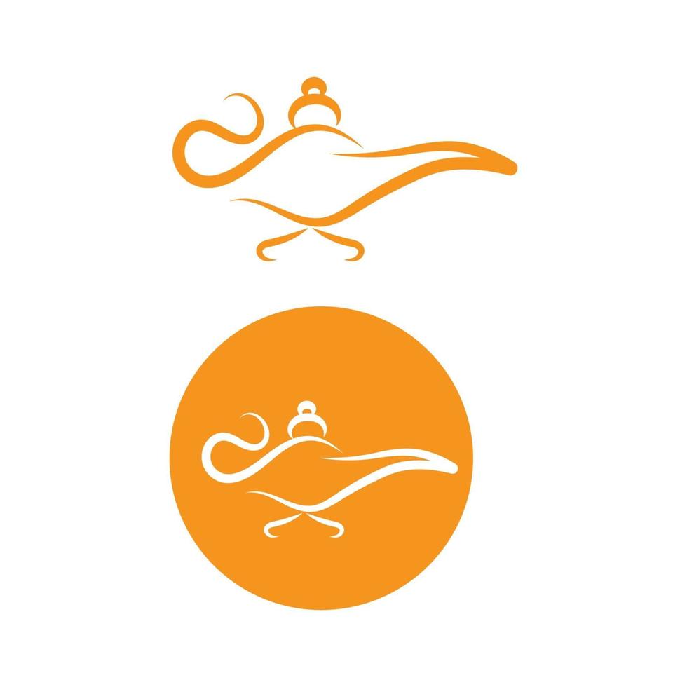 magic lamp logo and icon vector image