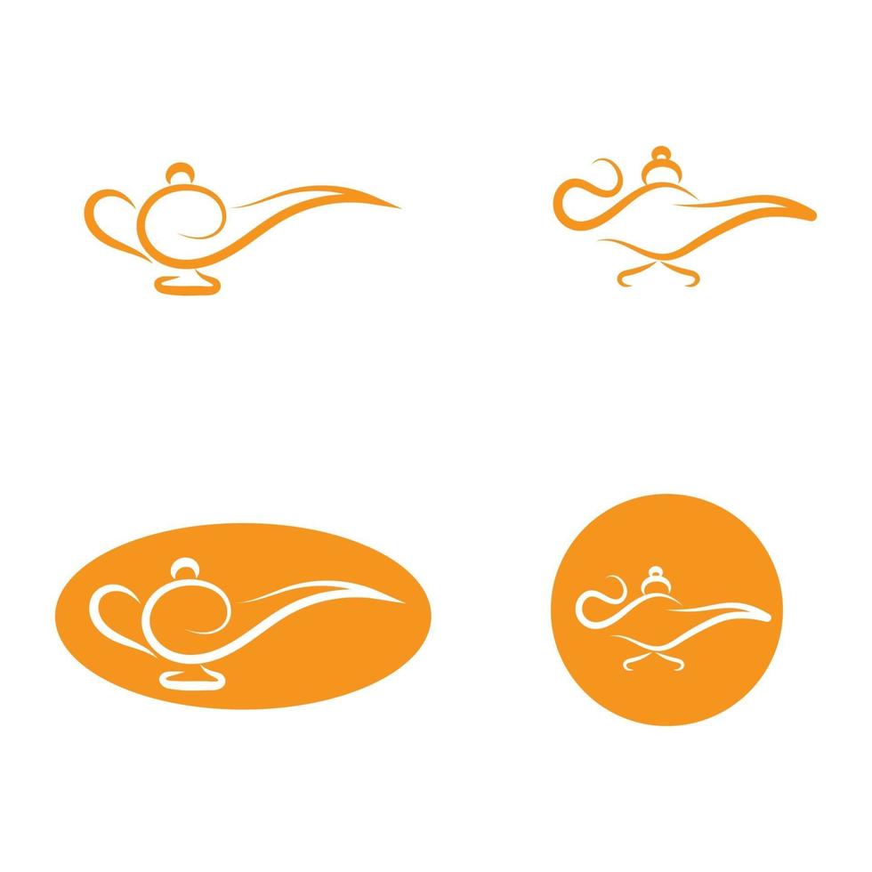 magic lamp logo and icon vector image