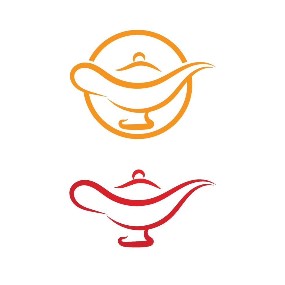 magic lamp logo and icon vector image